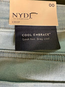 NWT NYDJ Marilyn Crop Cuff Cool Embrace Lift Tuck Jeans Oceanfront Size 00