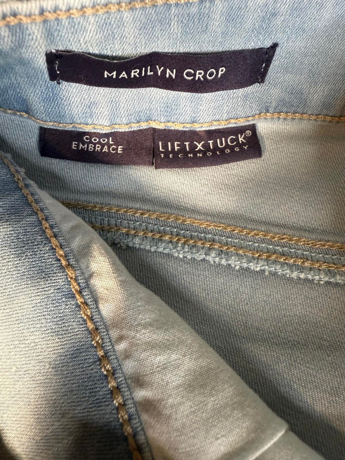 NWT NYDJ Marilyn Crop Cuff Cool Embrace Lift Tuck Jeans Oceanfront Size 00