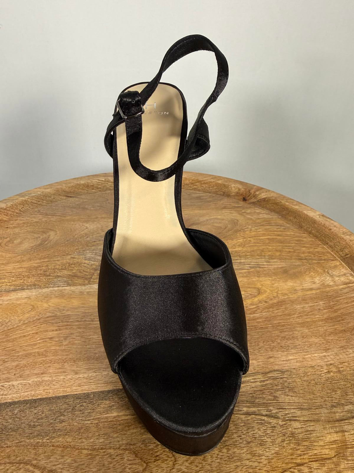 French Connection Black Platform Block Heel Sandals US 9 NWB