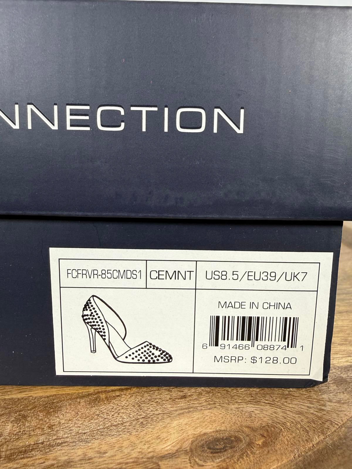 French Connection Cement Studded Pumps Pointed Toe Heels Size US 8.5 NWB