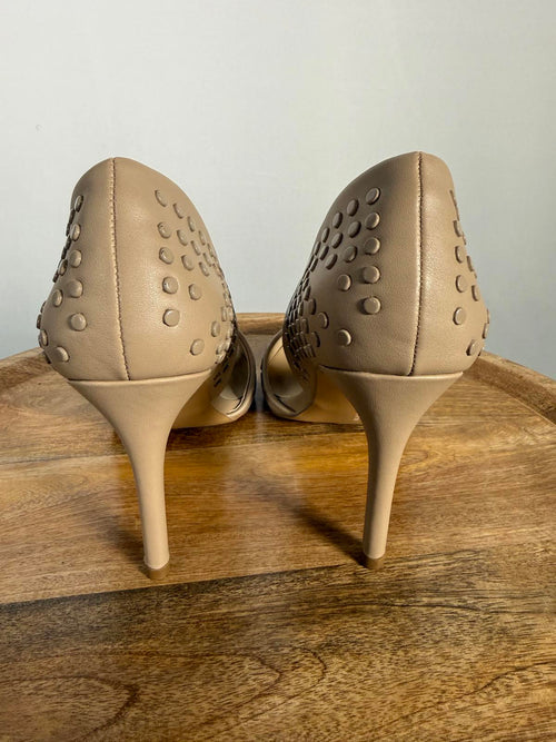 French Connection Cement Studded Pumps Pointed Toe Heels Size US 8.5 NWB