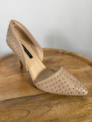 French Connection Cement Studded Pumps Pointed Toe Heels Size US 8.5 NWB