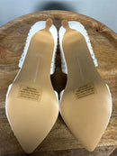 French Connection White Studded Pointed Toe Heels Size US 9.5 NWB