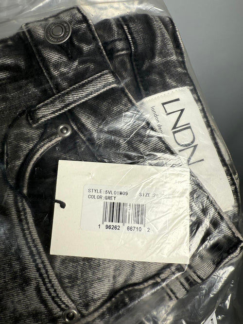 NWT LNDN Landon Denim Acid Wash Ankle Zip Straight Leg Jeans Women’s Size 26