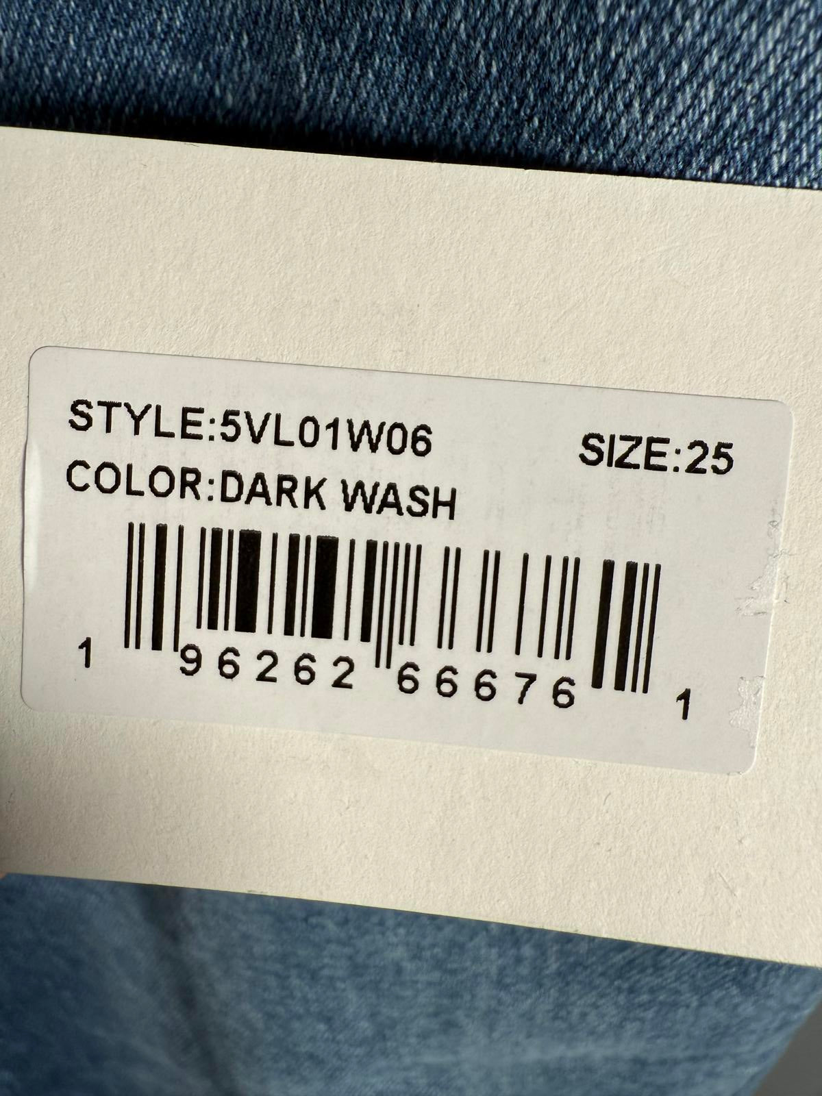 NWT LNDN Women’s Dark Wash Flare Jeans High Rise Denim Size 25