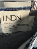 NWT LNDN Women’s Dark Wash Flare Jeans High Rise Denim Size 25