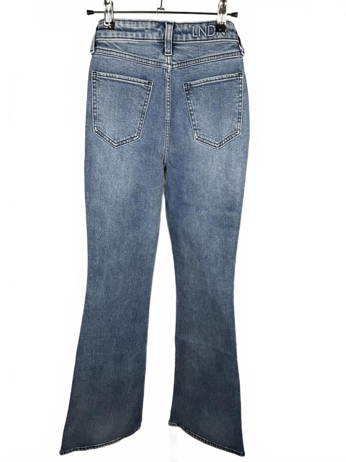 NWT LNDN Women’s Dark Wash Flare Jeans High Rise Denim Size 25