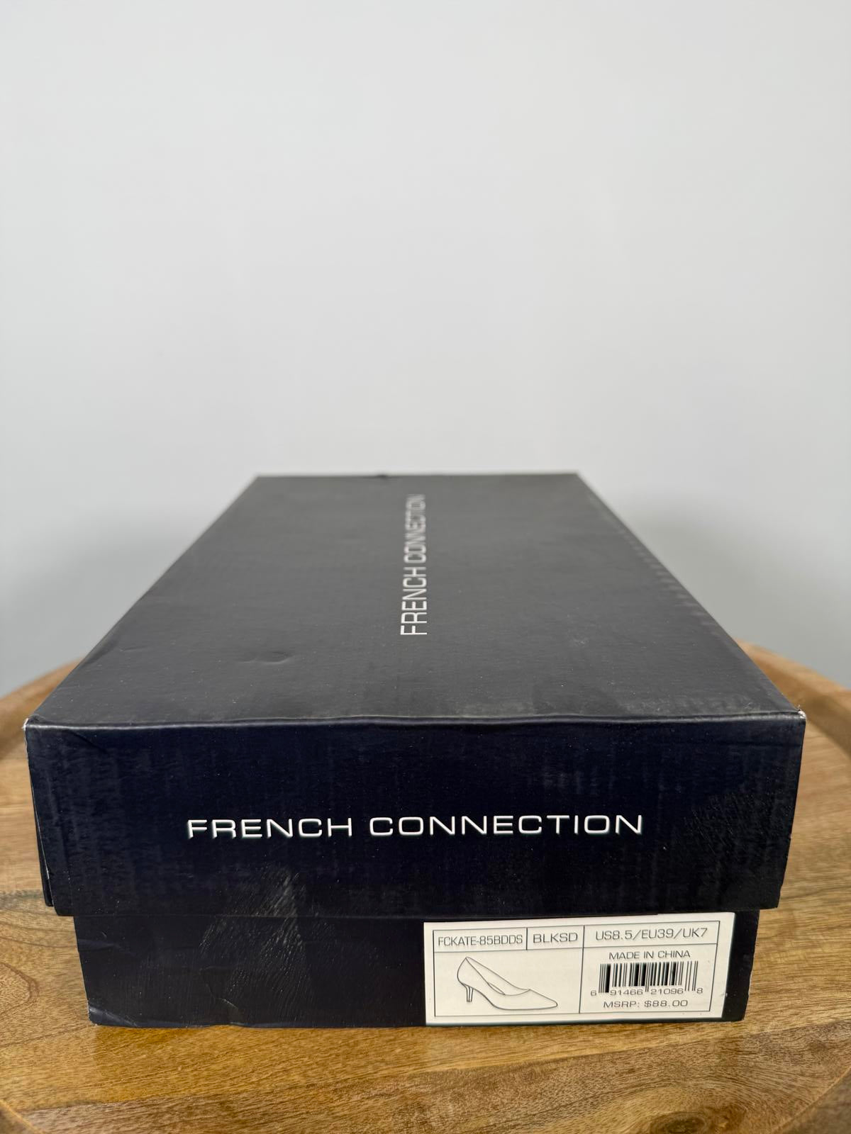French Connection Black Suede Pointed Toe Kitten Heel Pumps Women’s US 8.5 NWB