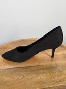French Connection Black Suede Pointed Toe Kitten Heel Pumps Women’s US 8.5 NWB