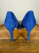 French Connection Royal Blue Suede Pointed Toe Heels Pumps Women’s US 7.5 NWB