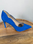 French Connection Royal Blue Suede Pointed Toe Heels Pumps Women’s US 7.5 NWB