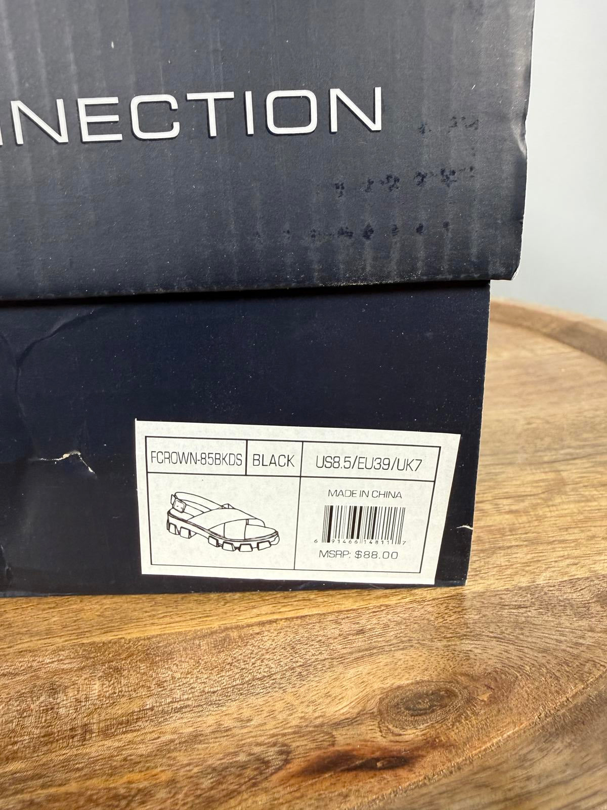 French Connection Black Chunky Platform Sandals Women’s US Size 8.5 NWB