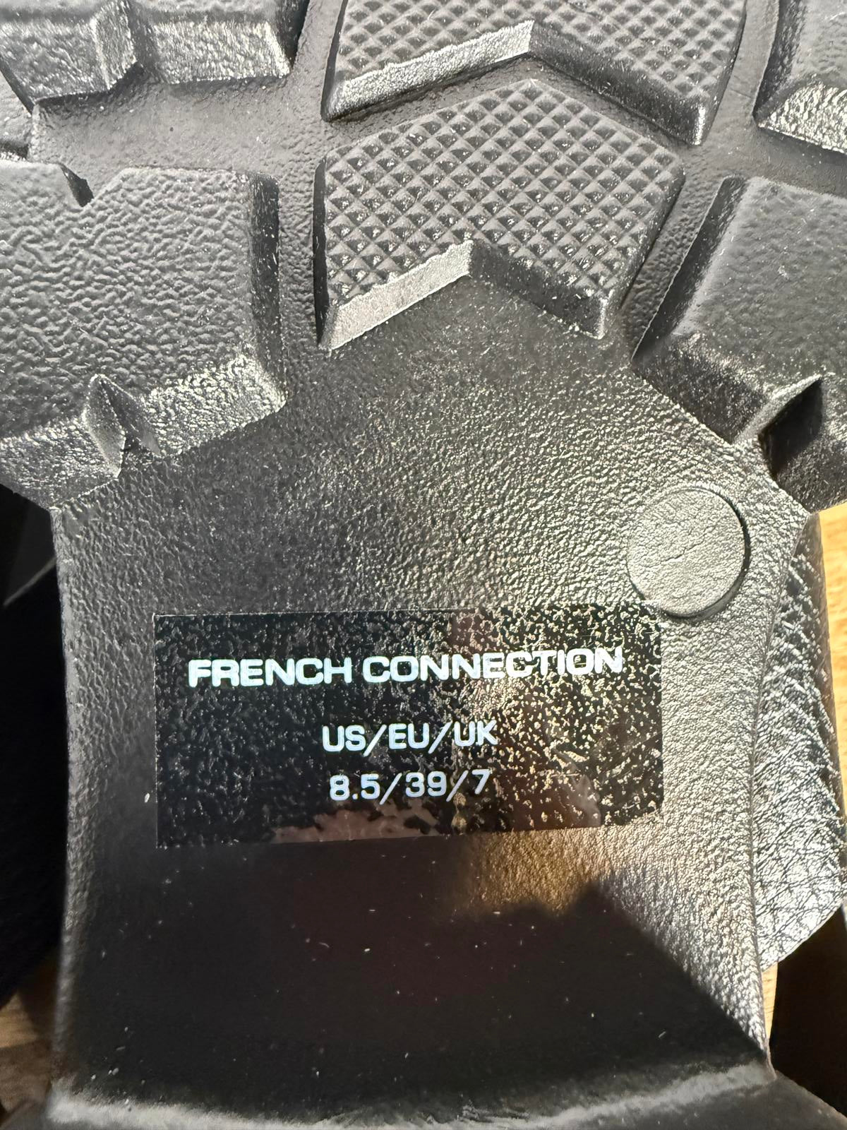 French Connection Black Chunky Platform Sandals Women’s US Size 8.5 NWB