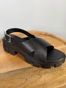 French Connection Black Chunky Platform Sandals Women’s US Size 8.5 NWB