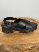 French Connection Black Chunky Platform Sandals Women’s US Size 8.5 NWB