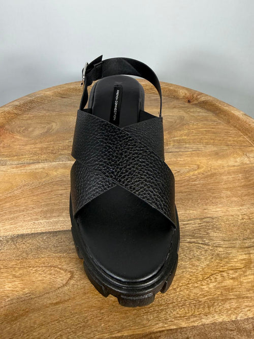 French Connection Black Chunky Platform Sandals Women’s US Size 8.5 NWB