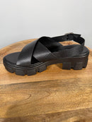 French Connection Black Chunky Platform Sandals Women’s US Size 8.5 NWB