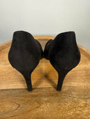 French Connection Black Suede Pointed Toe Pumps Heels Women's US Size 7.5 NWB