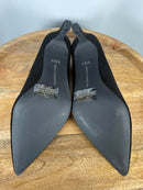 French Connection Black Suede Pointed Toe Pumps Heels Women's US Size 7.5 NWB