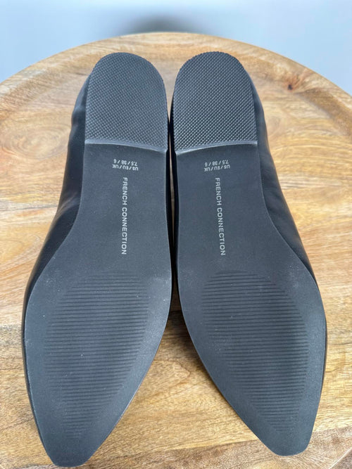 French Connection Black Pointed Toe Flats Slip On Shoe Women’s 7.5 NWB