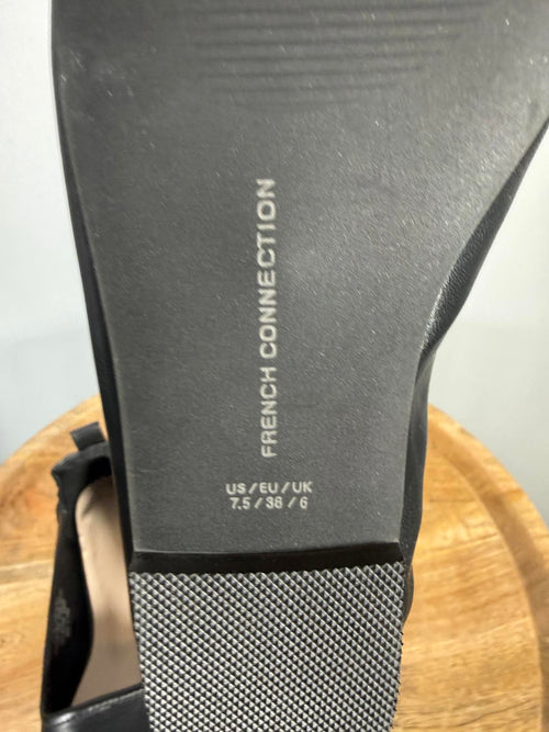 French Connection Black Pointed Toe Flats Slip On Shoe Women’s 7.5 NWB