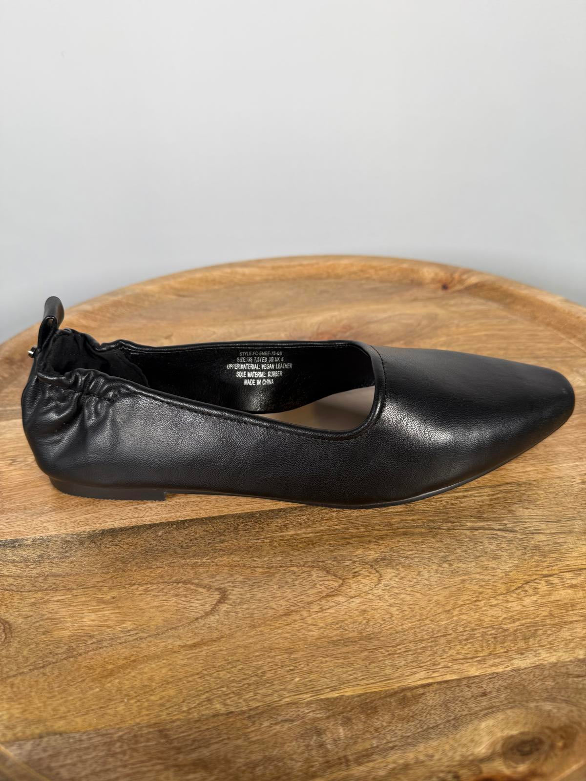 French Connection Black Pointed Toe Flats Slip On Shoe Women’s 7.5 NWB