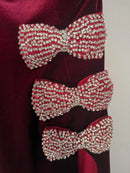 NWT Jovani 42665A Burgundy Strapless Gown Size 8 Formal Prom Dress w/ Straps