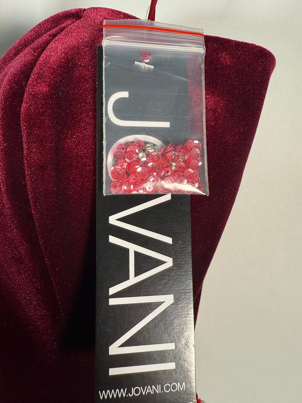 NWT Jovani 42665A Burgundy Strapless Gown Size 8 Formal Prom Dress w/ Straps