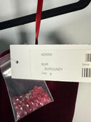 NWT Jovani 42665A Burgundy Strapless Gown Size 8 Formal Prom Dress w/ Straps