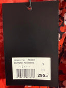 The Kooples Burning Flowers Mini Dress Size 1 (US S) Red Floral V-Neck NWT