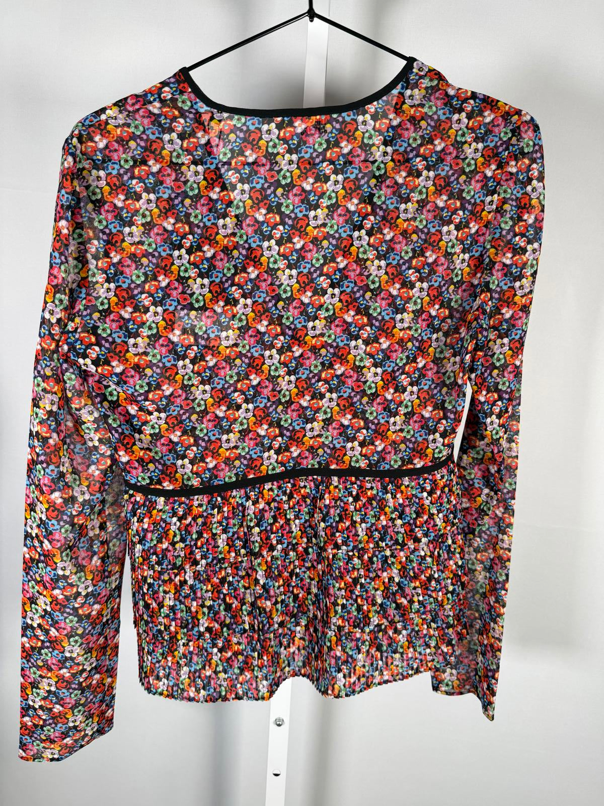 The Kooples Blazing Field Floral Tiered Top Size 0 (US XS) V-Neck NWT