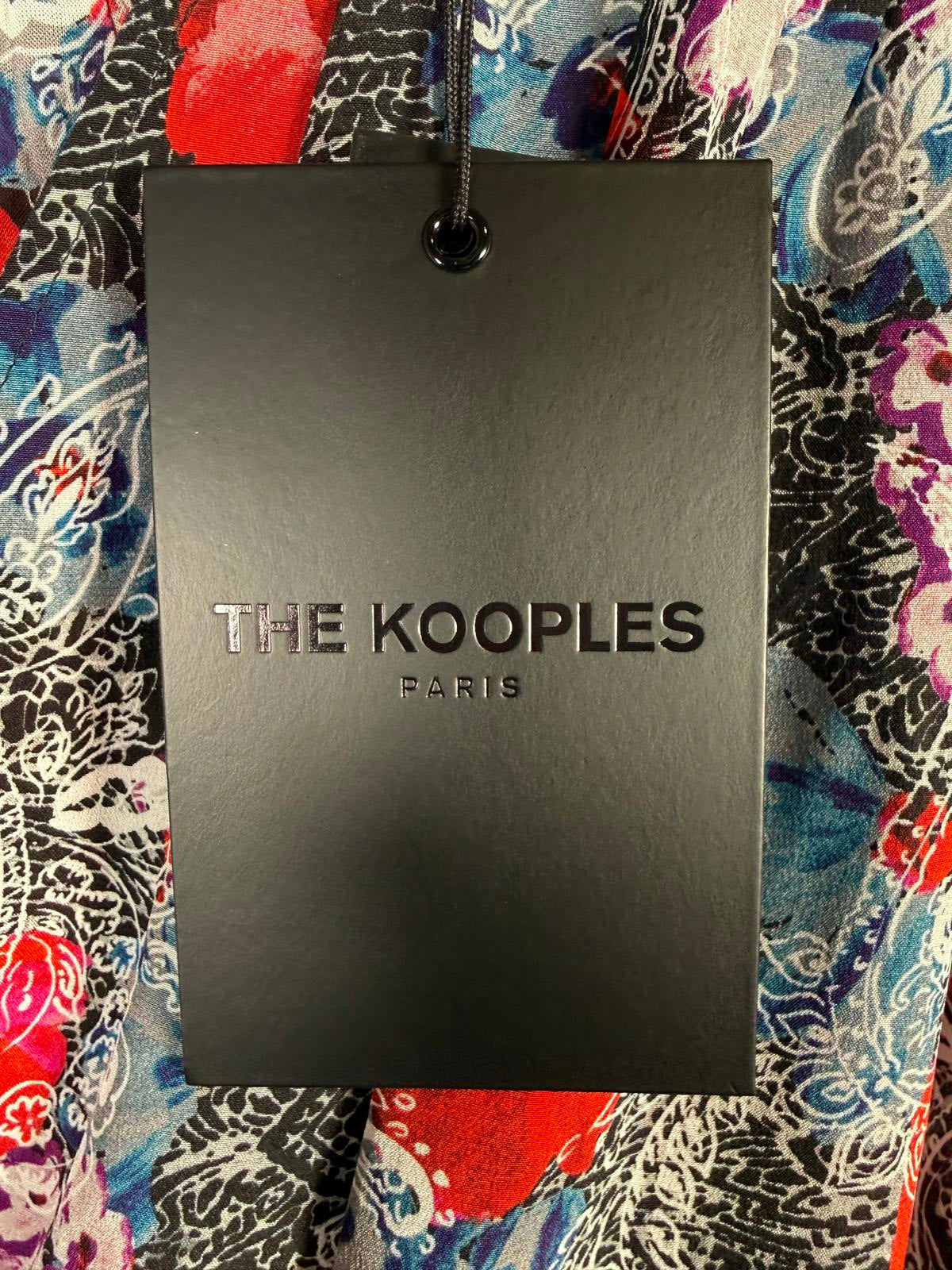 The Kooples Paisley Flowers Silk Mini Dress Size 1 (US S) Wrap V-Neck NWT