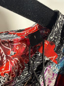 The Kooples Paisley Flowers Silk Mini Dress Size 1 (US S) Wrap V-Neck NWT