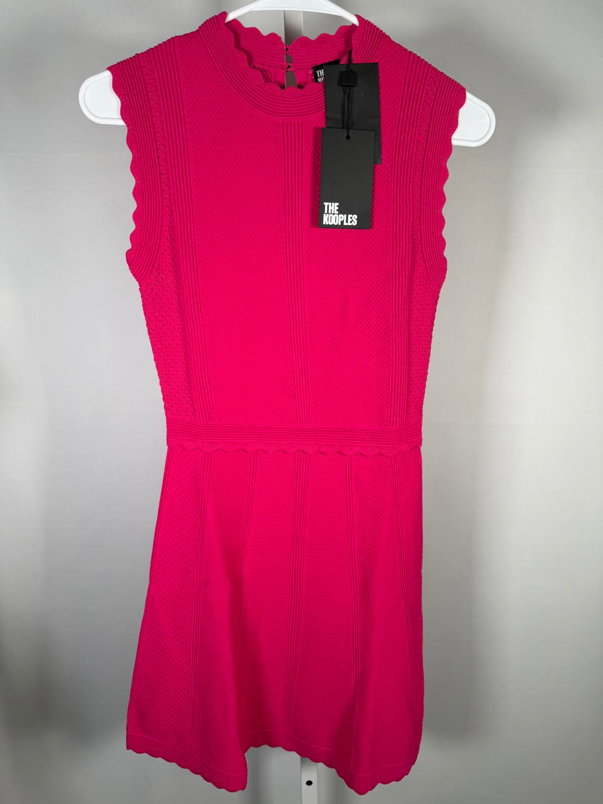The Kooples Pink Knit Mini Dress Size 2 (US M) Sleeveless Bodycon NWT