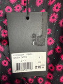 The Kooples Daisy Dots Silk Blouse Size 1 (US S) Black Pink NWT