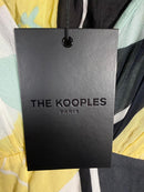 The Kooples Hibiscus Silk Midi Dress Size 1 (US S) Green Floral NWT