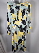 The Kooples Hibiscus Silk Midi Dress Size 1 (US S) Green Floral NWT