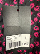 The Kooples Daisy Dots Silk Blouse Size 0 (US XS) Black Pink NWT