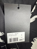 The Kooples Orchid Scarf Black Floral Wrap Dress Size 0 (US XS) NWT