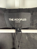 The Kooples Orchid Scarf Black Floral Wrap Dress Size 0 (US XS) NWT