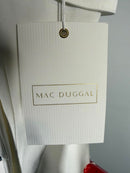 Mac Duggal One Sleeve Tuxedo Dress White Size 2 NWT