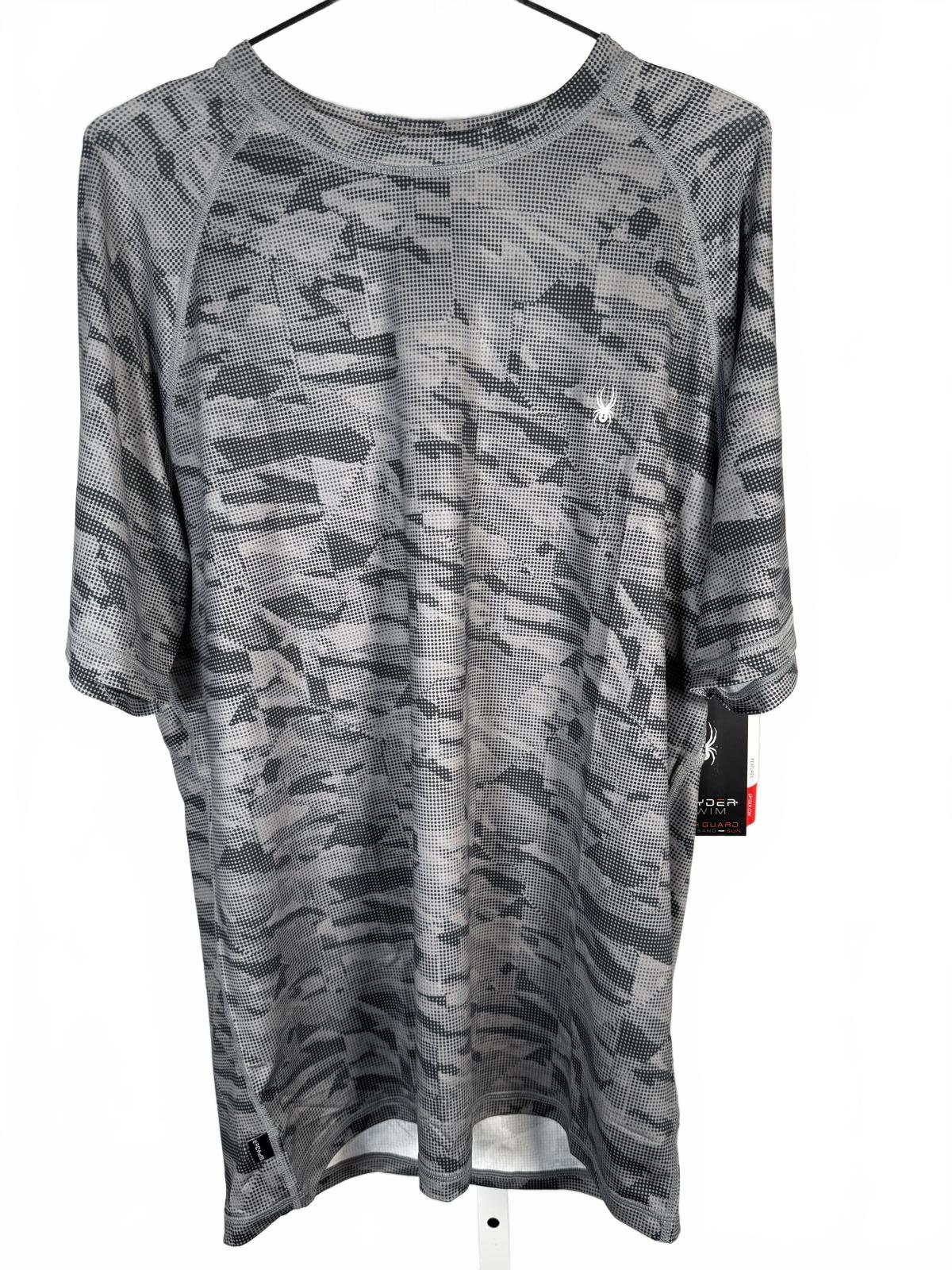 NWT Spyder Men's Short Sleeve Rash Guard Swim Shirt Size Medium