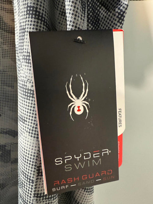 NWT Spyder Men's Short Sleeve Rash Guard Swim Shirt Size Medium