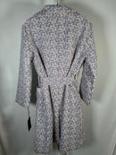 NWT Kathy Ireland Women's Metallic Plaid Belted Long Coat Size XL