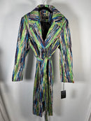NWT Kathy Ireland Fashion 360 Faux Wool Belted Duster Coat Large