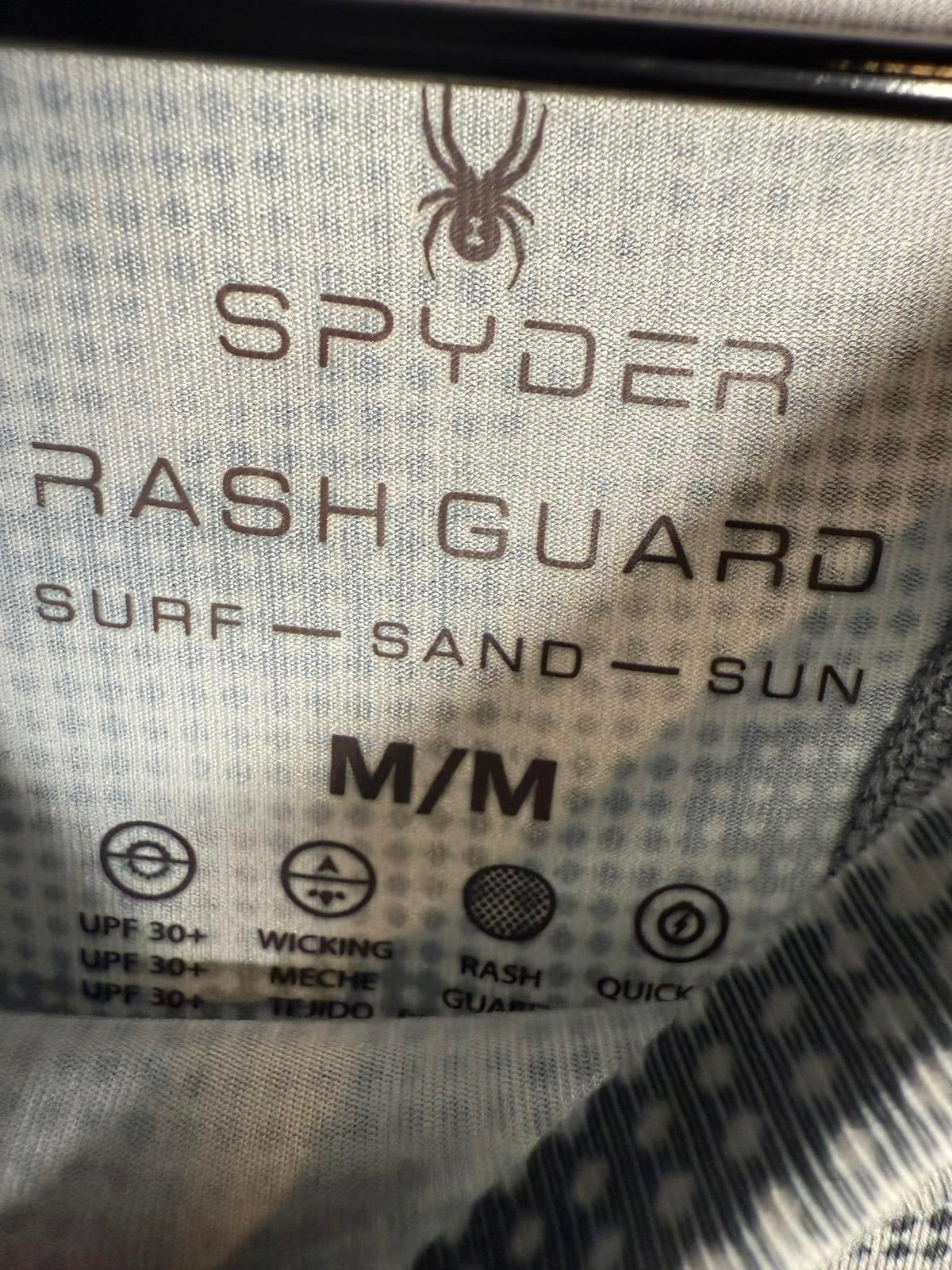 NWT Spyder Men's Short Sleeve Rash Guard Swim Shirt Size Medium