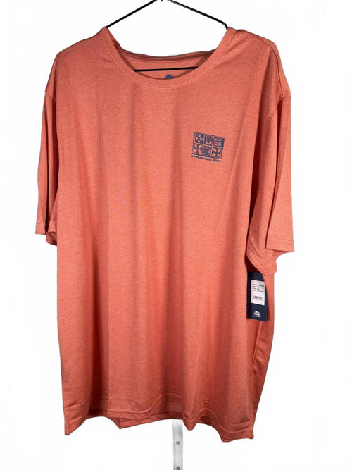 NWT Havana Jim Crew Neck Short Sleeve Logo T-Shirt Coral Heather XXL