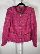NWT G by Giuliana Black Label Timeless Tweed Jacket Pink Size XS