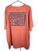 NWT Havana Jim Crew Neck Short Sleeve Logo T-Shirt Coral Heather XXL