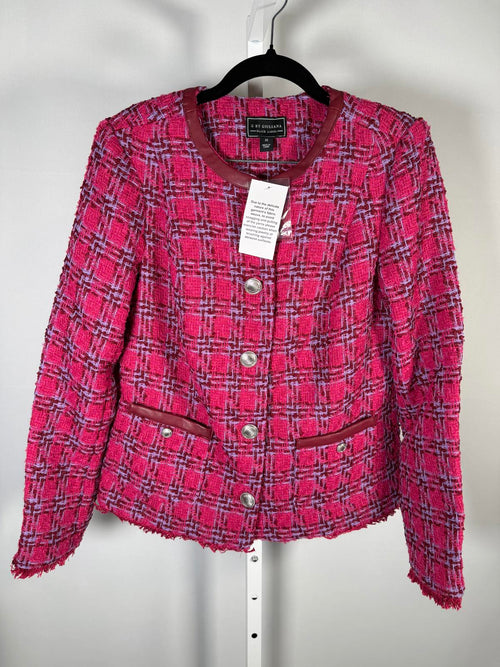 NWT G by Giuliana Black Label Timeless Tweed Jacket Pink Size XS